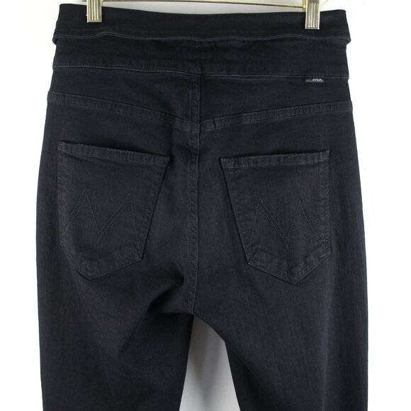 Revolve MOTHER The Triple Stack Runaway Not Guilty Black Belted Jeans 26 - Picture 5 of 8